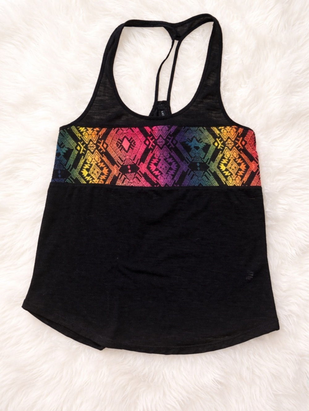 Live Love Dream Racerback Tank Top Small Rainbow Tribal Athletic Athleisure